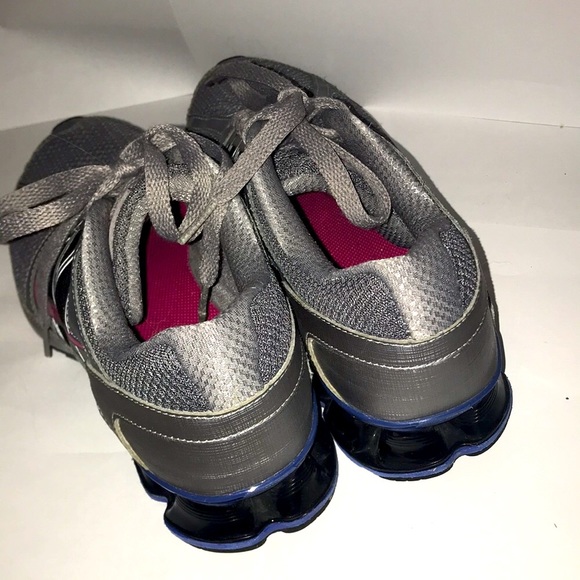 7.5 Womens Nike Reax Run Running Shoes Shocks Silver Black Pink Athletic Sneaker - Picture 4 of 5